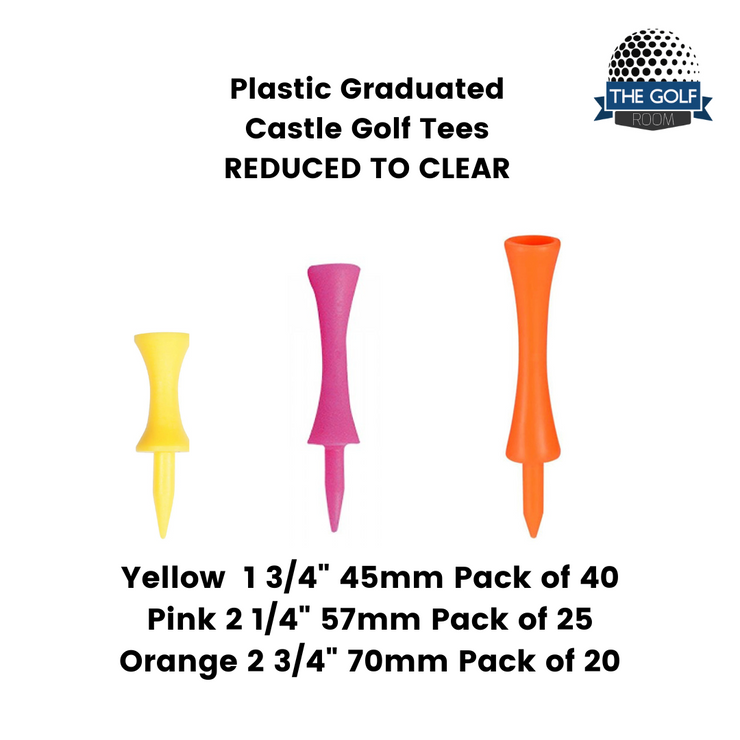 Masters Graduated Castle Plastic Tees Assorted Sizes
